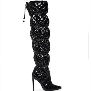 Steve Madden Silhouette Black Knee Highs